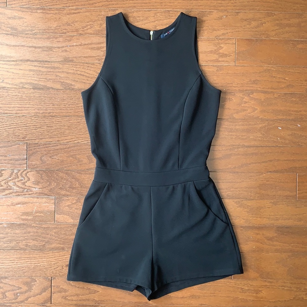 One ❤️ Clothing | Black Shorts Romper S